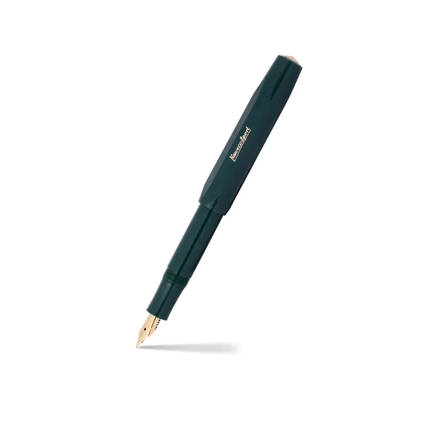 Kaweco Classic Sport Medium Fountain Pen with Optional Clip Green