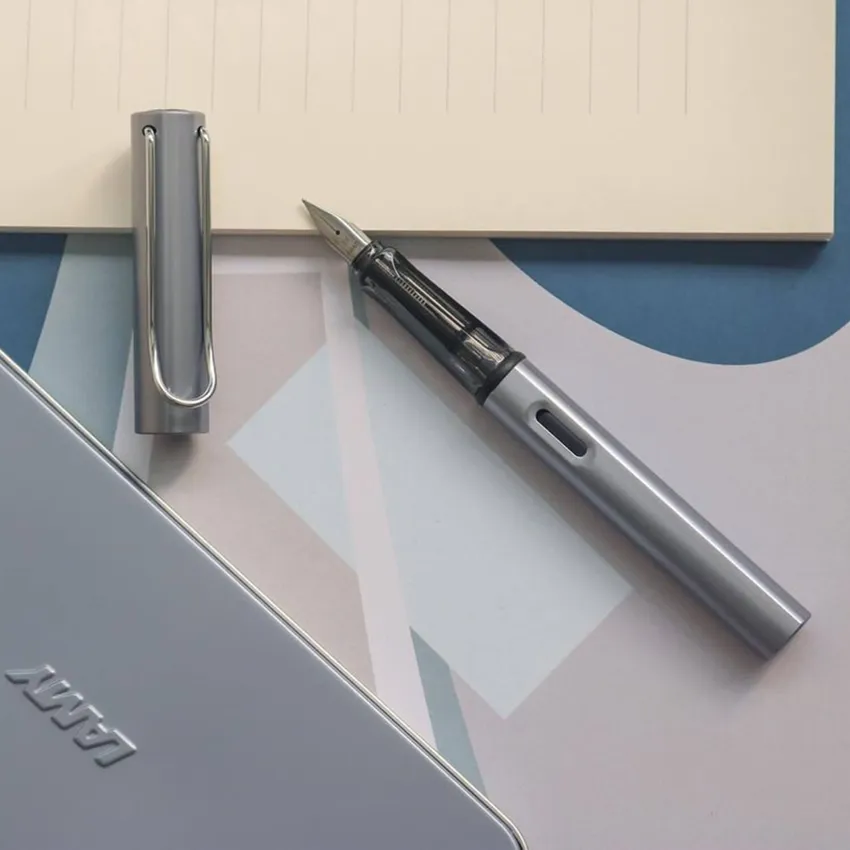 Lamy Al-Star 026 Fountain Pen Broad Graphite With Chrome Metal Clip