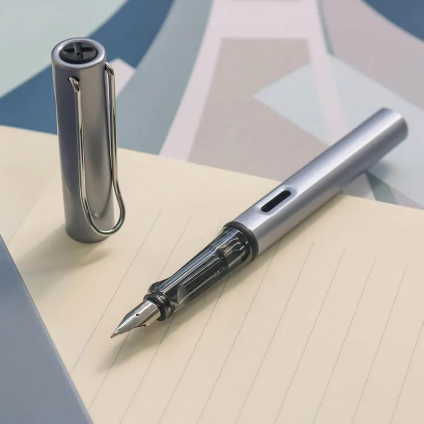 Lamy Al-Star 026 Fountain Pen Broad Graphite With Chrome Metal Clip