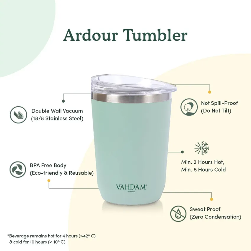 Vahdam Ardour Tumbler (350 ml) Mint Green