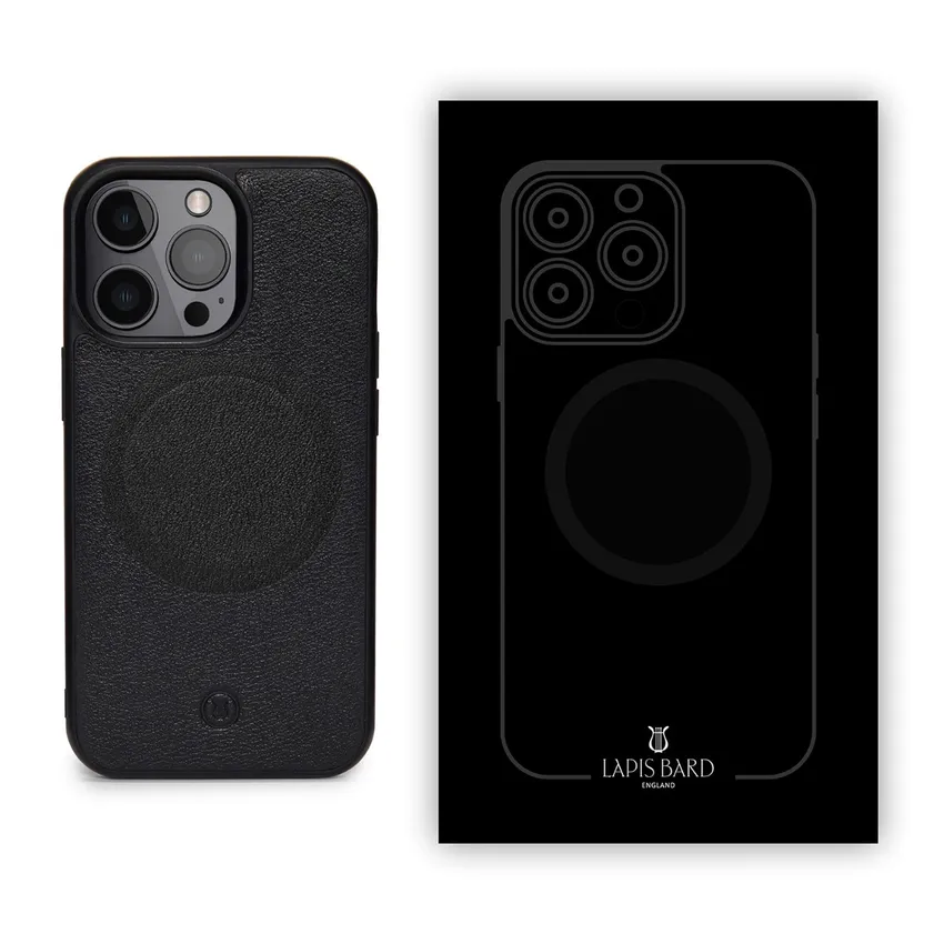 Lapis Bard Belgravia Leather iPhone 13 Pro Case - Black