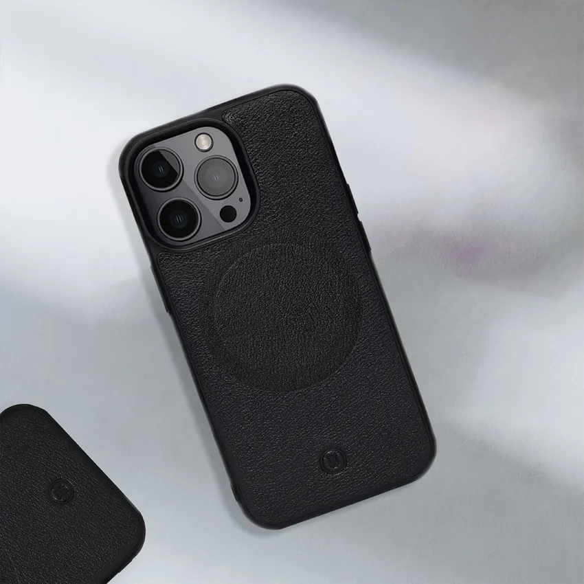 Lapis Bard Belgravia Leather iPhone 13 Pro Case - Black
