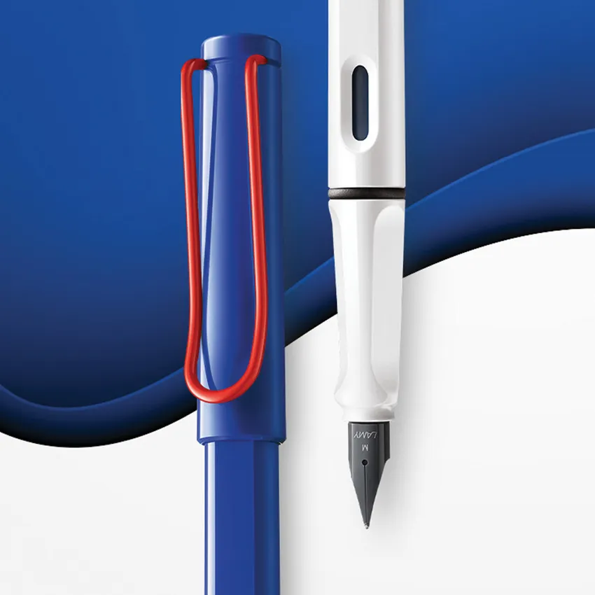 Lamy 014 Safari 2022 Special Edition Fountain Pen (Fine) - Blue and Red