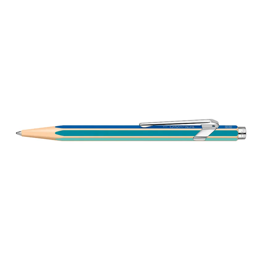 Caran d'Ache 849 2022 Limited Edition Colour Treasure Ballpoint Pen - Cold Rainbow Blue