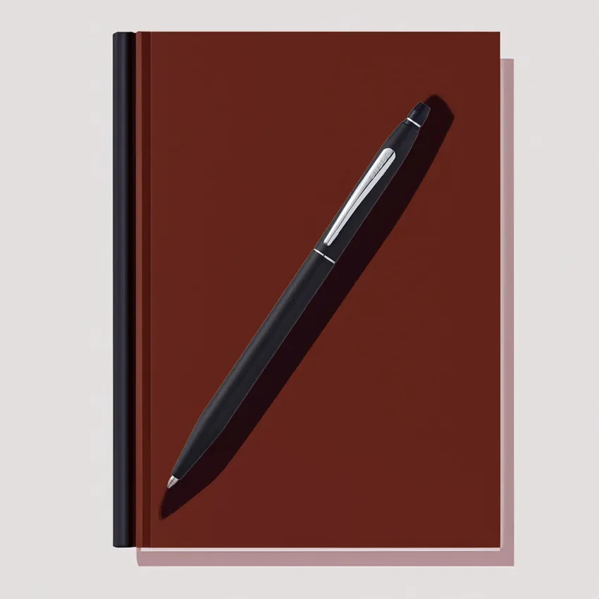 Click Classic Black Ballpoint Pen With Chrome Trims