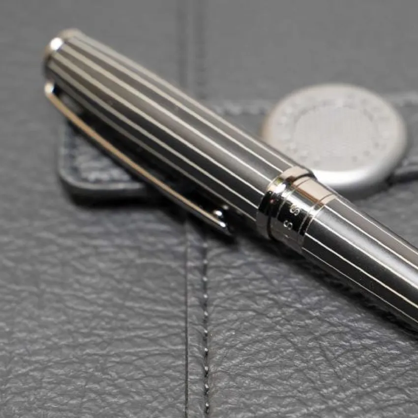 Hugo Boss Essential Pinstripe Ballpoint Pen Black
