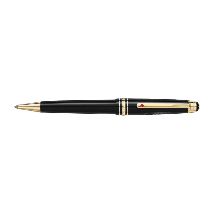 Montblanc 128380 MeisterstÃ¼ck Midsize 'Around The World In 80 Days' Ballpoint Pen - Anthracite With Gold Trims