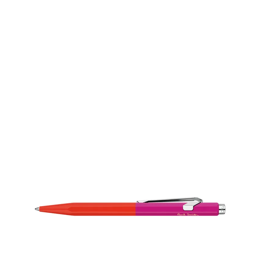 Caran d'Ache 849 Bille Paul Smith Ballpoint Pen - Warm Red And Melrose Pink