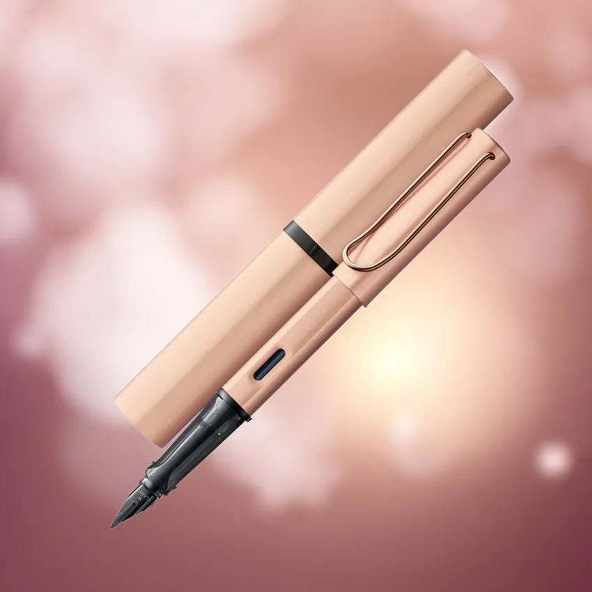 Lamy LX 076 Fountain Pen Medium Rose Gold With Rose Gold Metal Clip