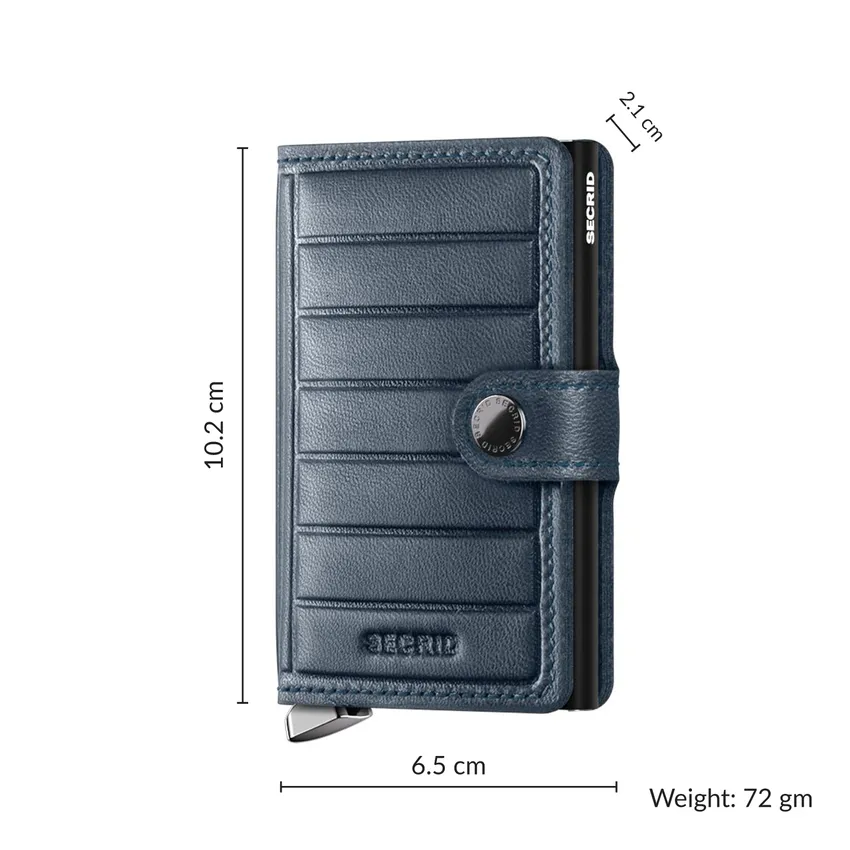 Secrid Miniwallet Embossed Lines Mei-Black