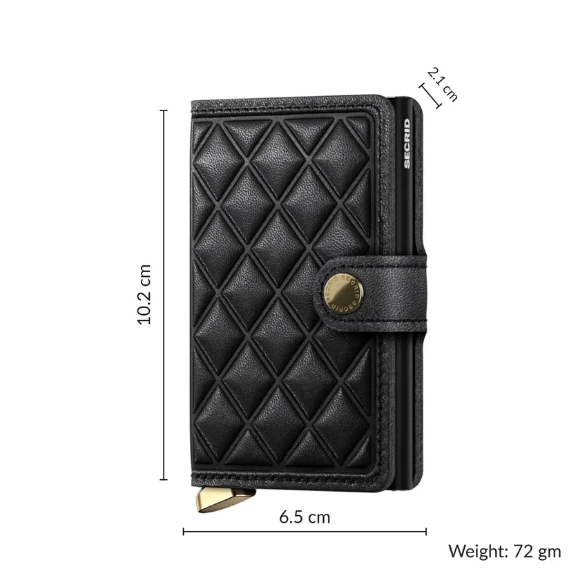 Secrid Miniwallet Embossed Diamond Med-Black