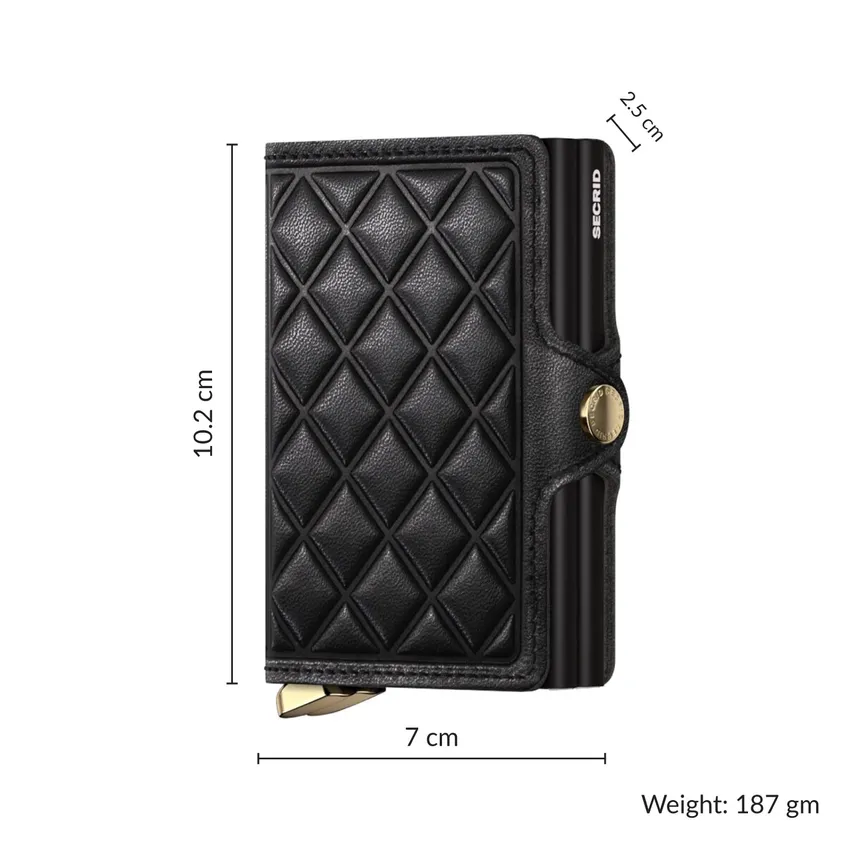 Secrid Twinwallet Embossed Diamond Ted-Black