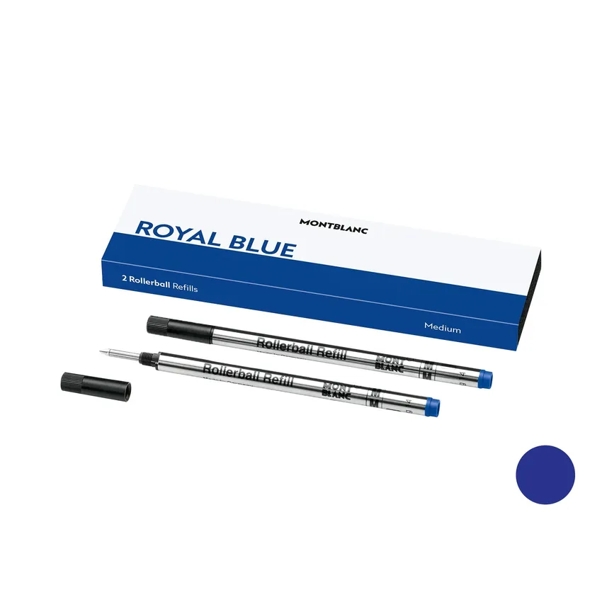 Montblanc 128233 Rollerball Refill Medium (Pack of 2) - Royal Blue