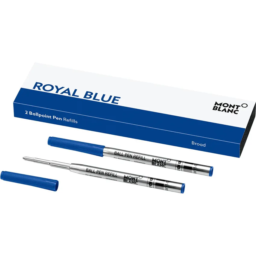 Montblanc 124491 Ballpoint Refill Broad (Pack Of 2) Royal Blue