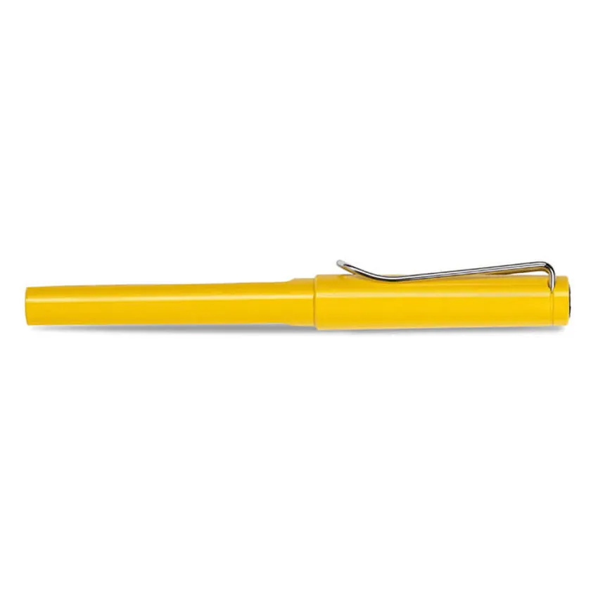 Lamy Safari 318 Rollerball Pen Yellow With Chrome Plated Clip
