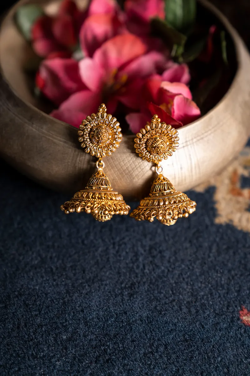 Jhumki Earrings Muttina Ole Jhumki Party Wear Cz Jhumka Earrings