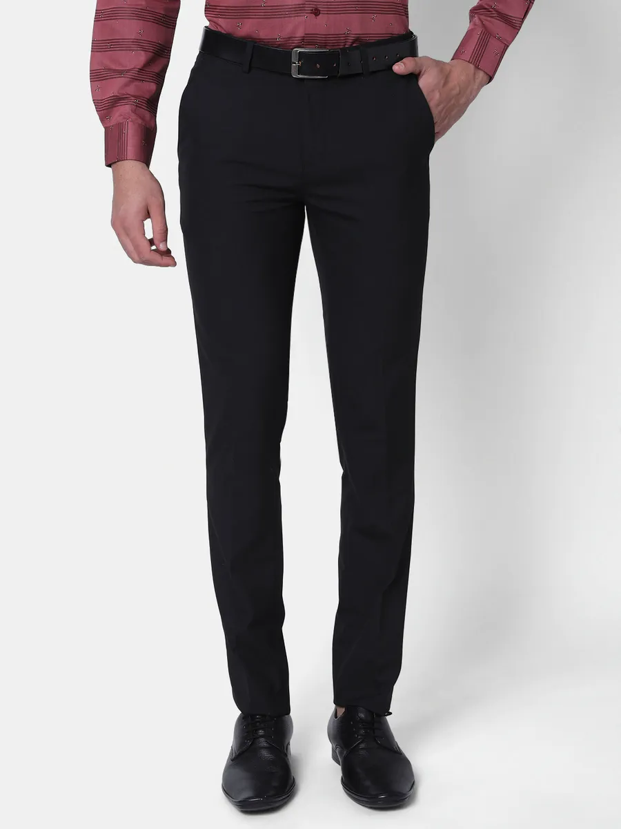 Shop Inspiro Men Slim Fit Solid Trouser Online