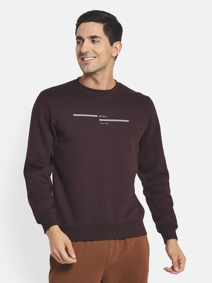 Men Maroon Sweatshirt