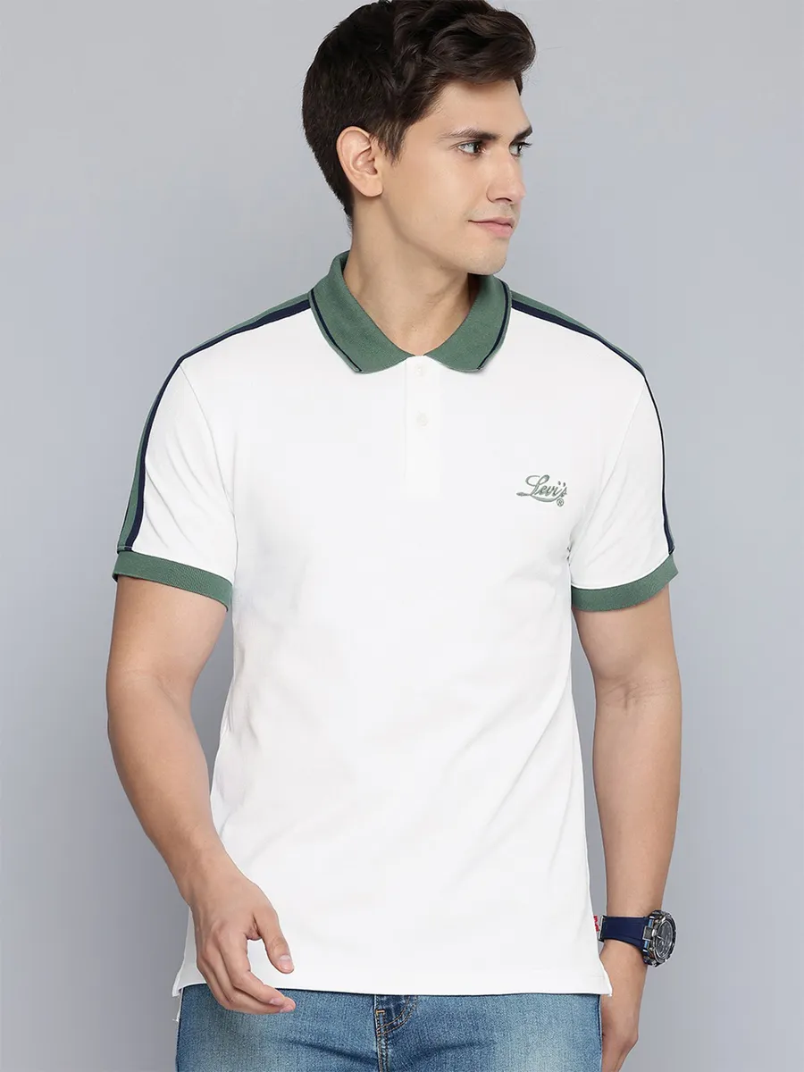 Levis white polo t shirt shop