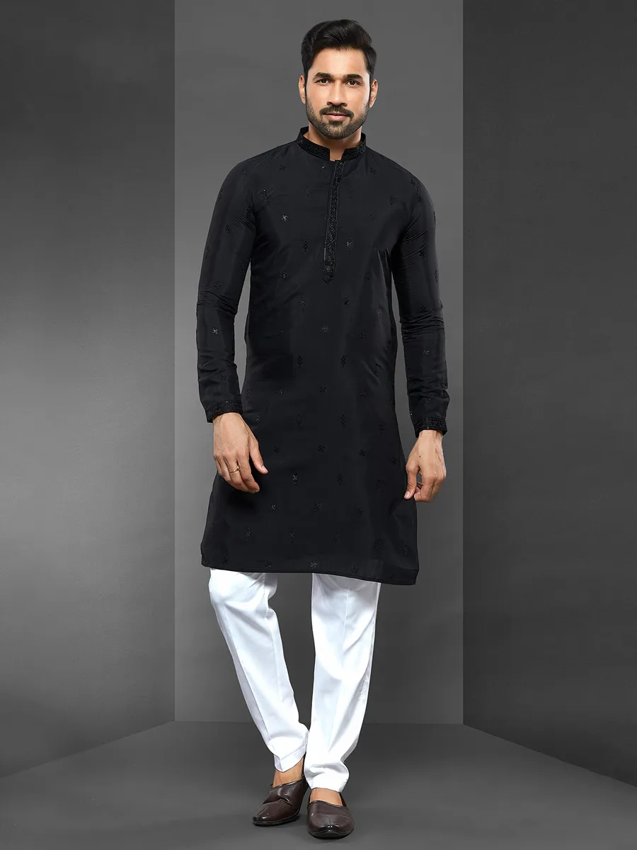 Black kurta pajama stylish sale