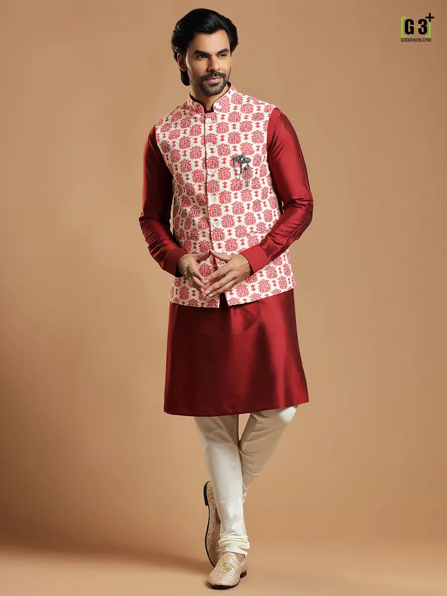 Waitcoat Kurta 3 Piece Set main image 1