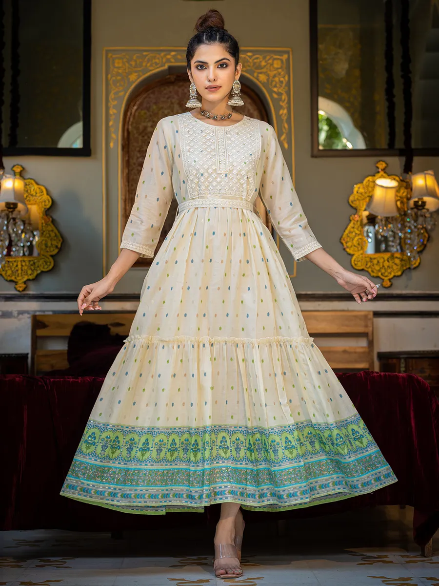 Rayon cotton long kurti top