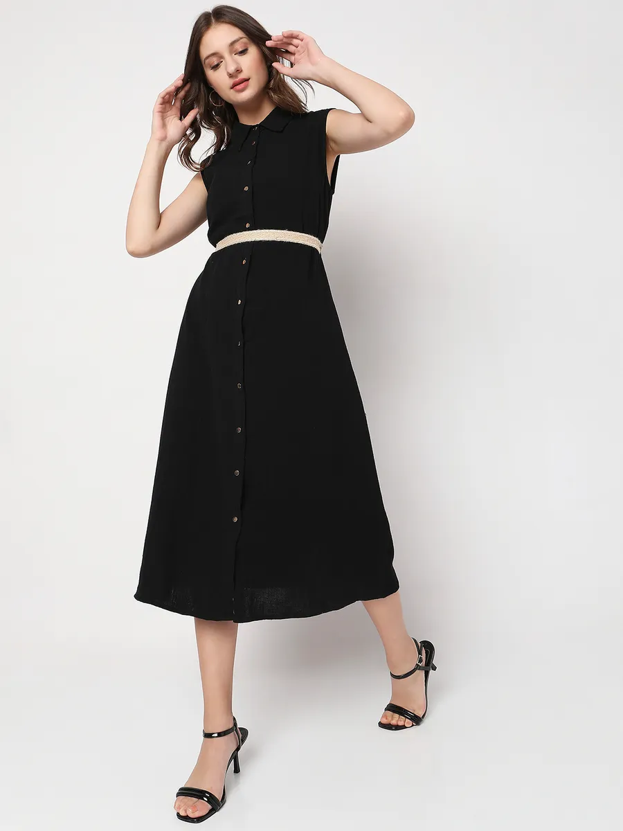Black plain dress outlet