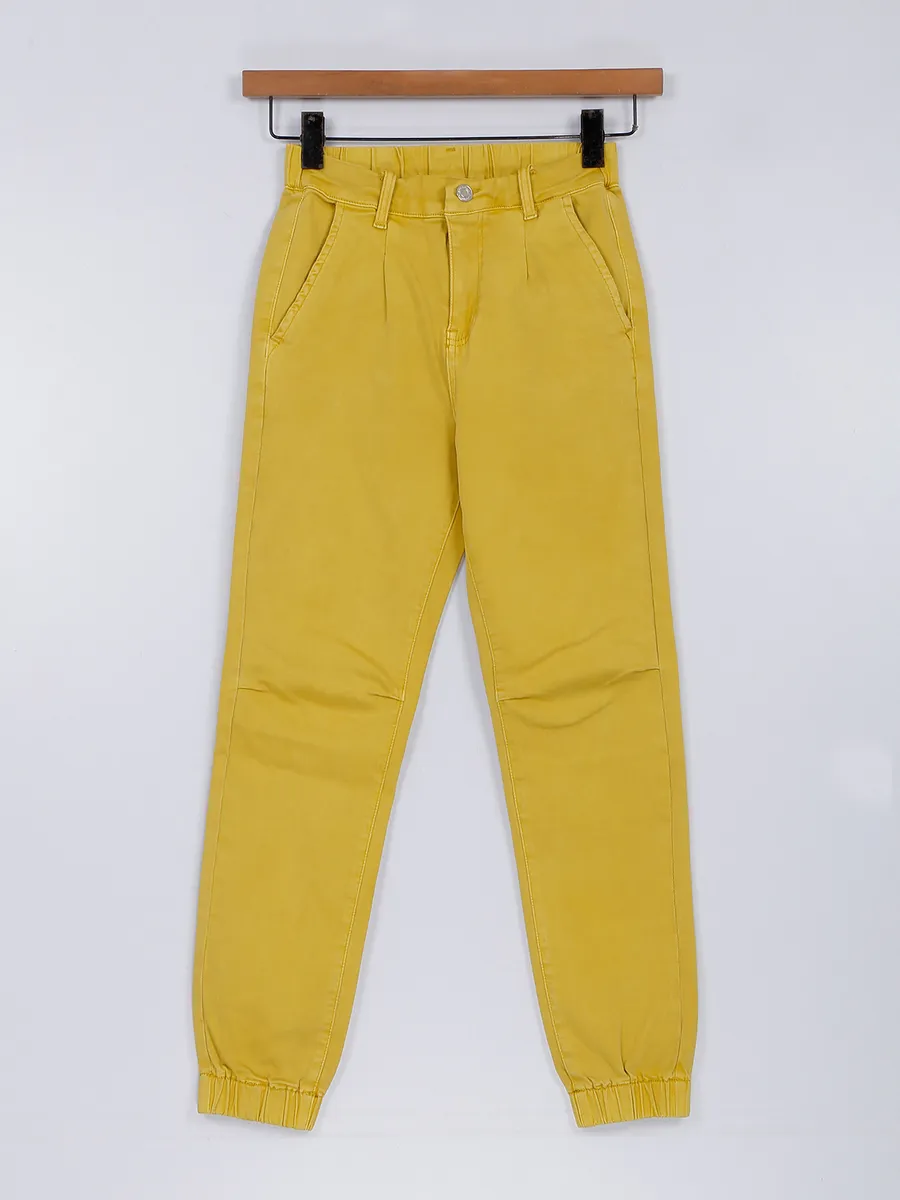 【JEMUT】23SS★ Yellow Washing Wide Denim Pants Deal yellow denim joggers-G3-WJJ0618 | Canada