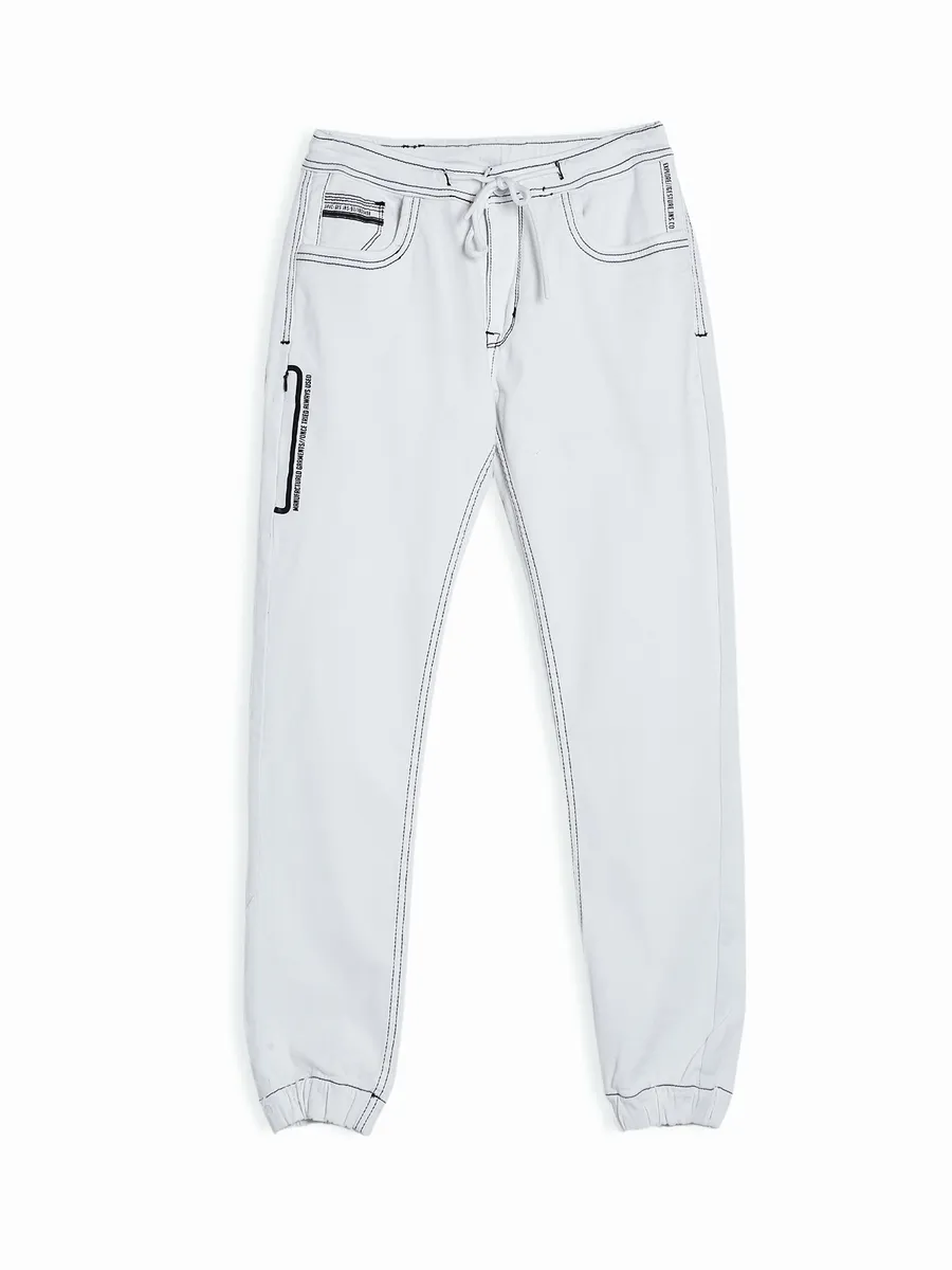 White joggers jeans on sale