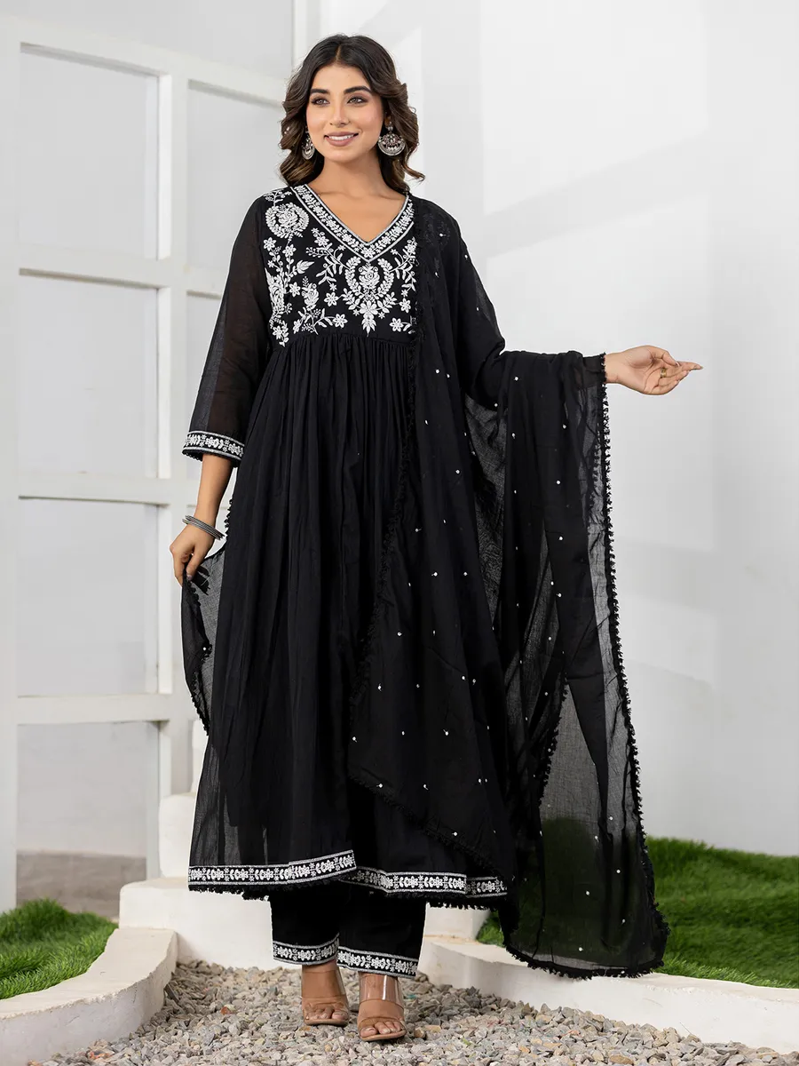 Black cotton anarkali 2025