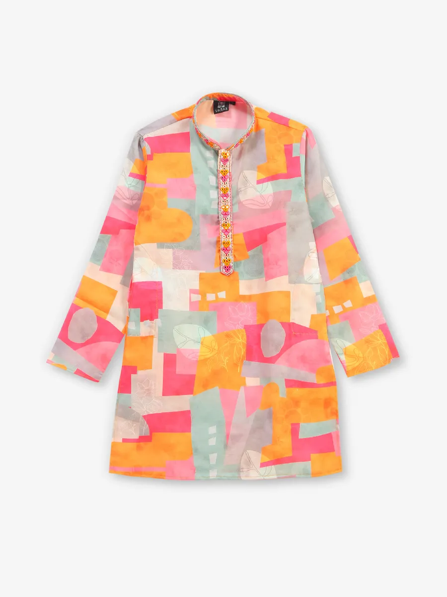 Latest pink kurta pajama for festive