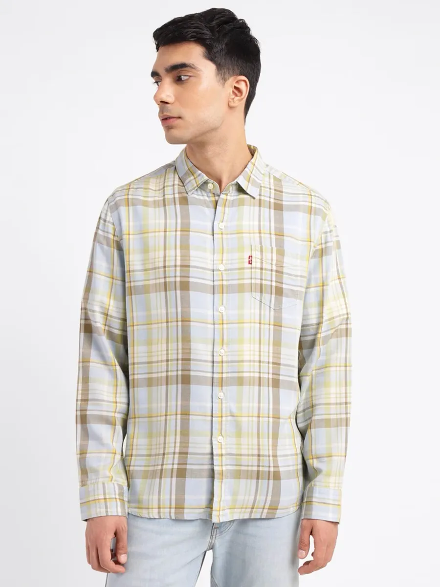 LEVIS blue and yellow checks casual shirt G3 MCS13879