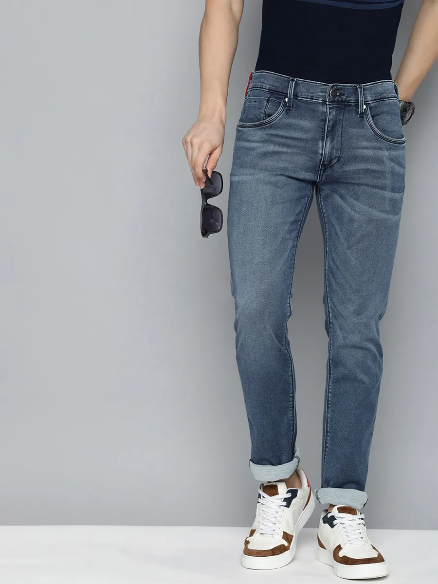 LEVIS dark blue 65504 skinny fit washed jeans-G3-MJE5193 Ireland