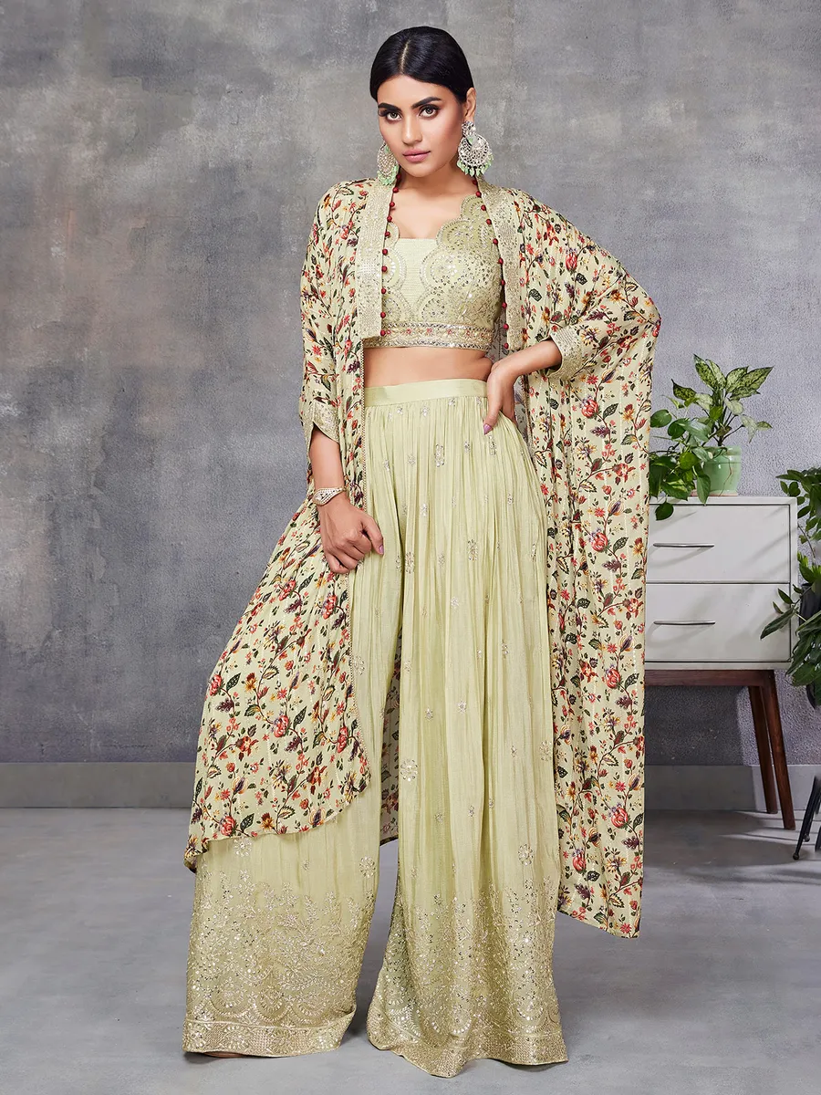 Green chiffon jacket shop