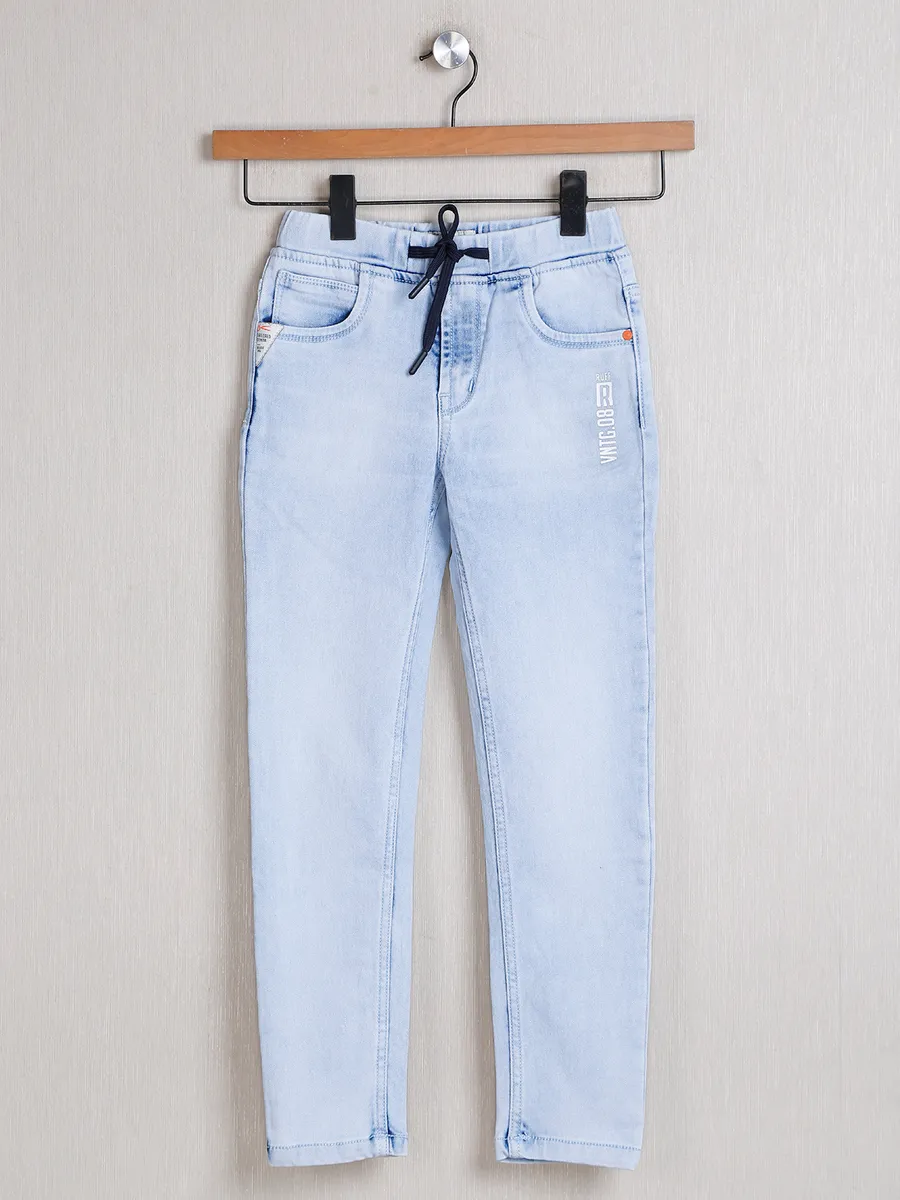 Ruff sky blue denim solid jeans G3 BJE0831