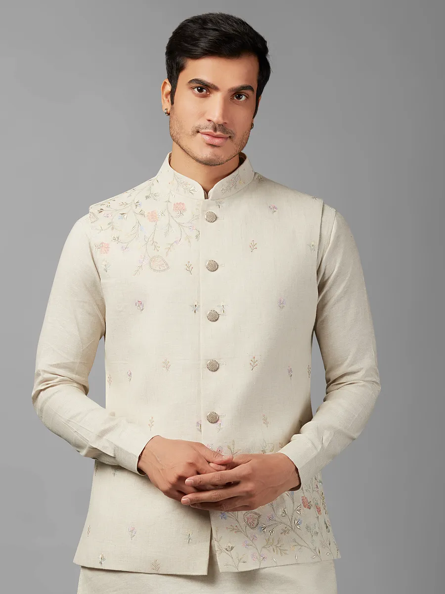 White linen waistcoat top