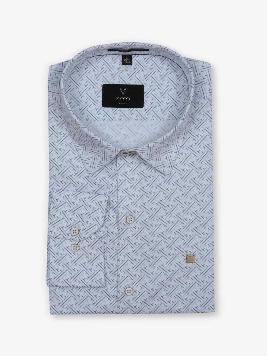 Z2000 white texture cotton shirt-G3-MCS14422 | United States
