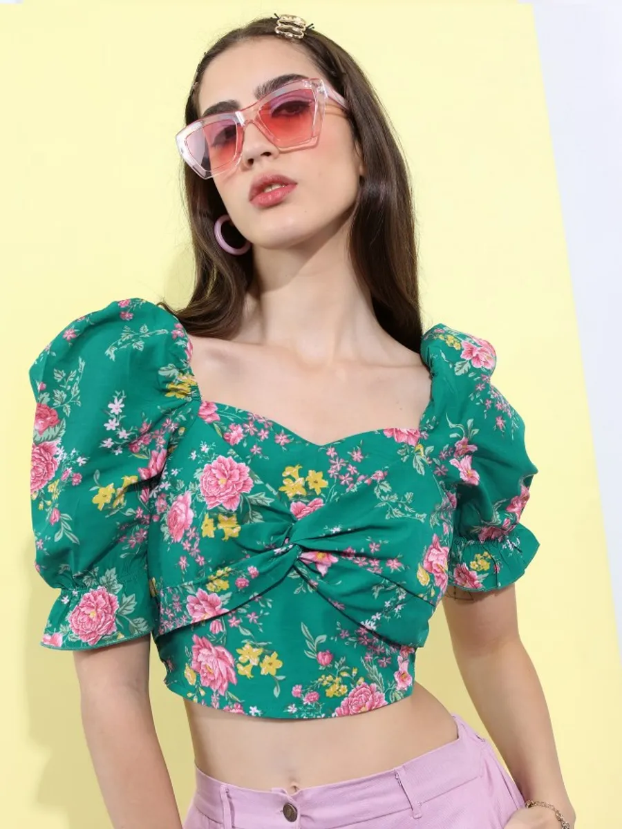 売れ筋商品|||ノクチューン カットソー トップス レディース Women's Accessory Detailed Crop Top Multi-colored $_3.jpg