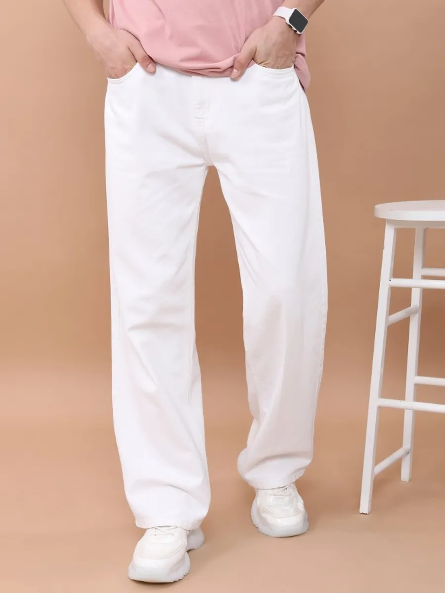 Buy Highlander White Wide Leg Jeans Online HLJN003414
