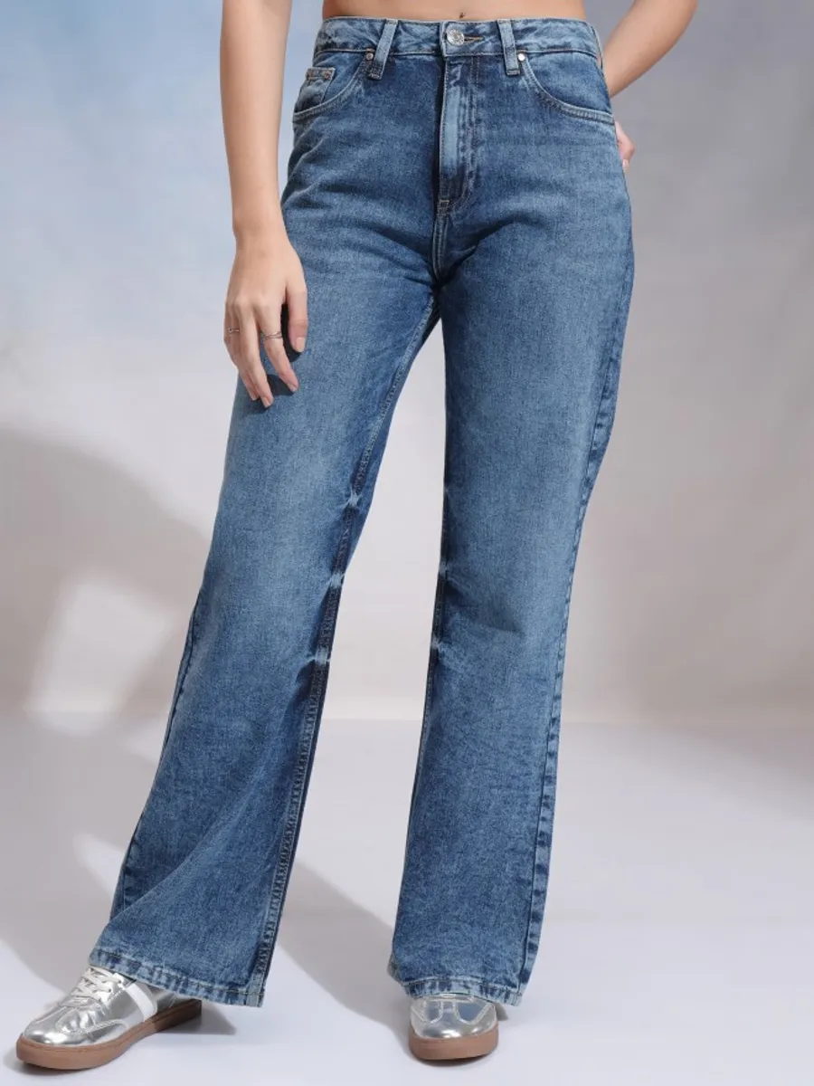 Buy Tokyo Talkies Blue Bootcut Jeans for Women Online at Rs