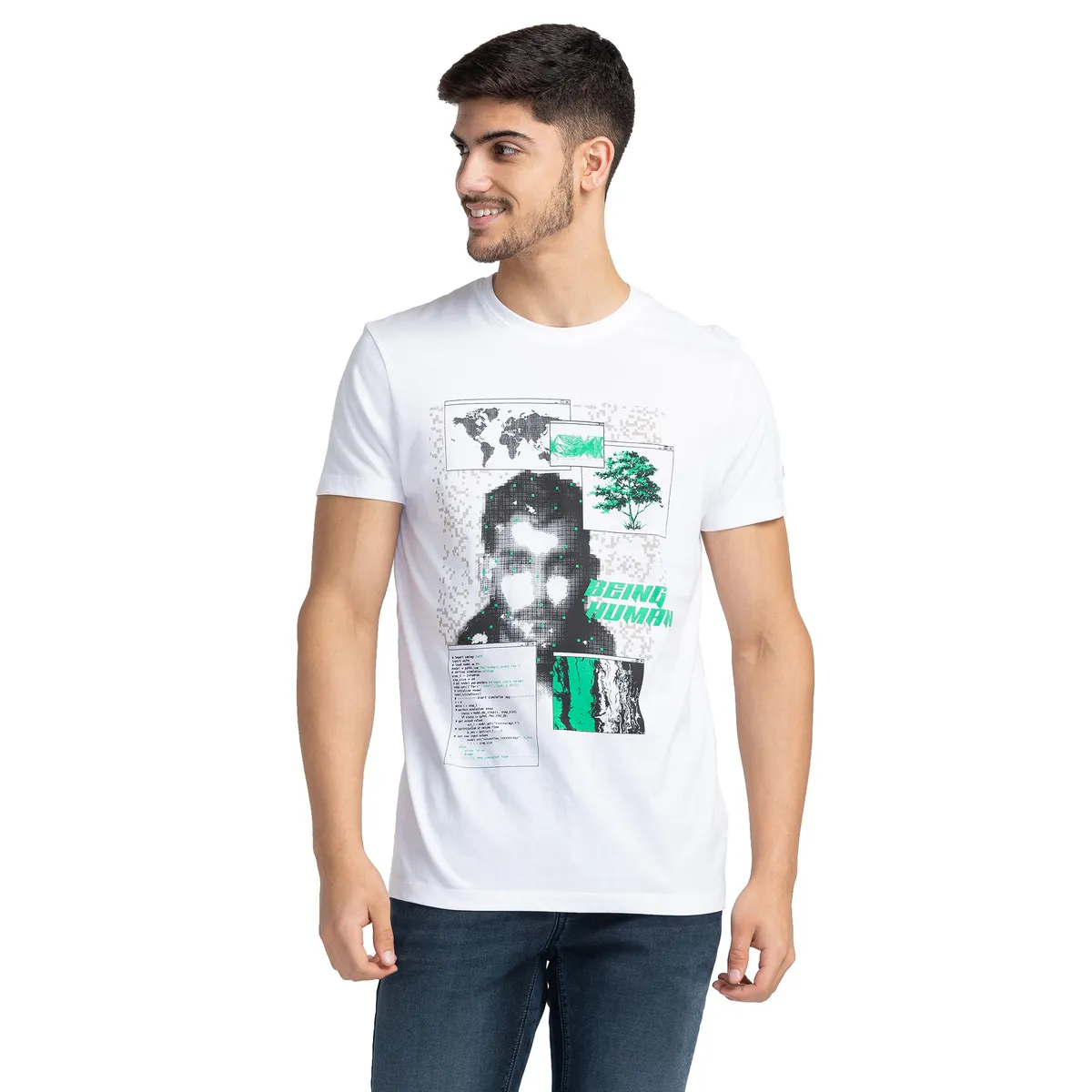 Being human white t shirt on sale