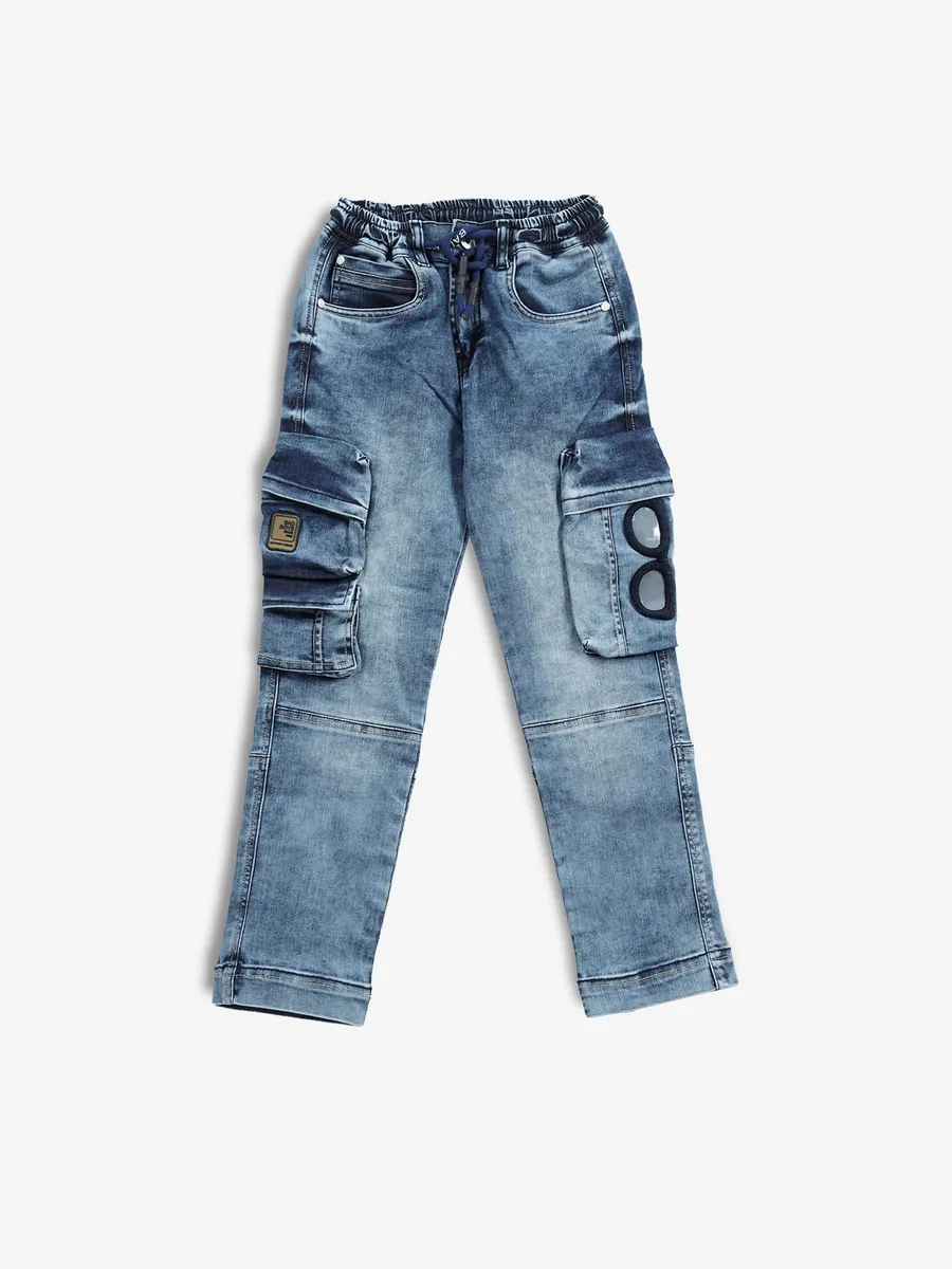 BAD BOYS blue washed cargo jeans