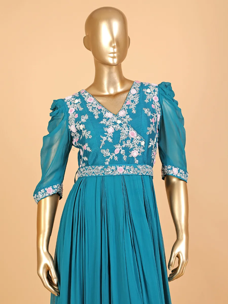 Rama Faux Georgette Pant Anarkali main image 0