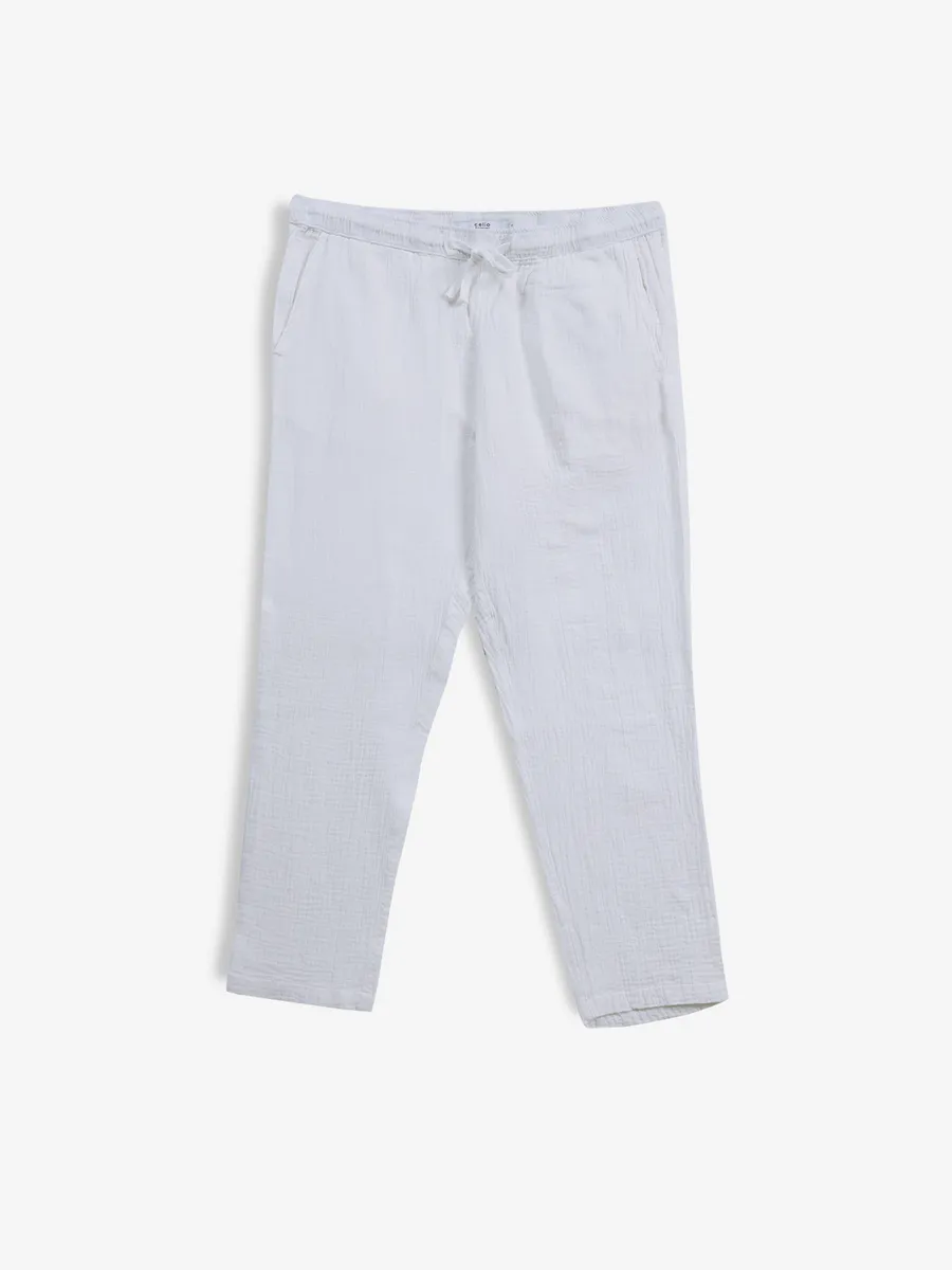 CELIO white cotton track pant