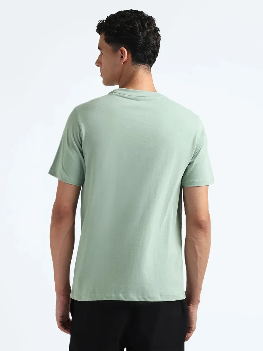 FLYING MACHINE sage green printed t-shirt