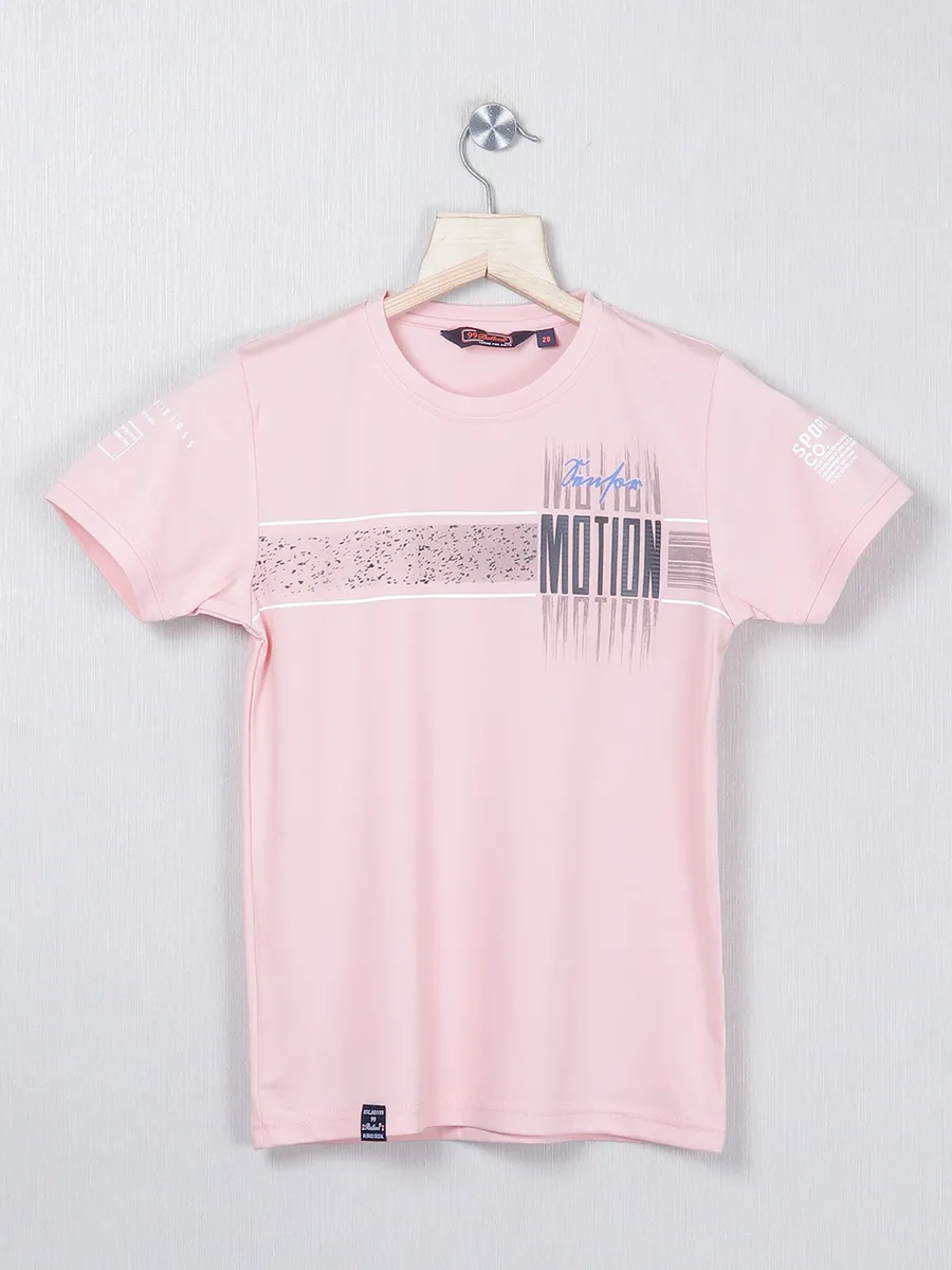 99 Balloon printed light pink cotton t-shirt for boys