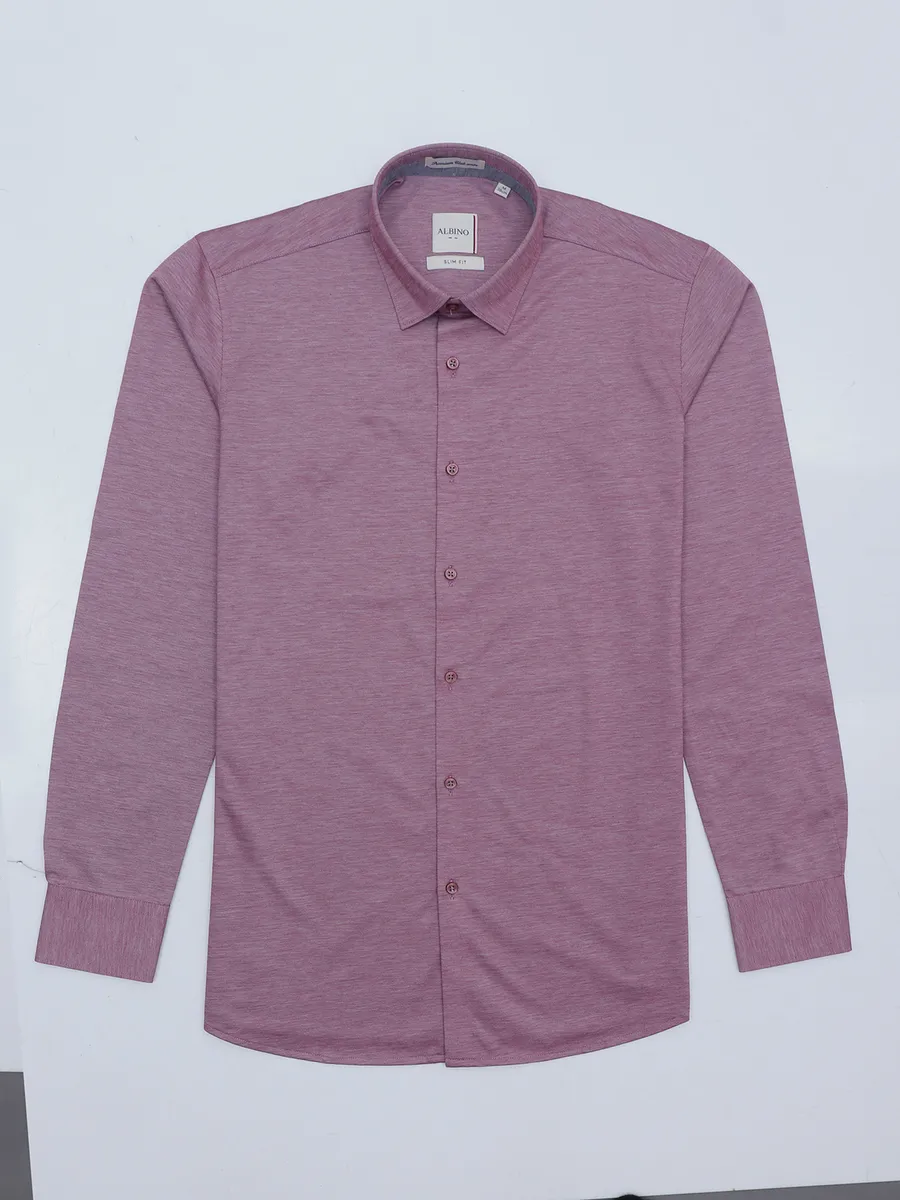 Albino mauve pink shade casual solid shirt for men