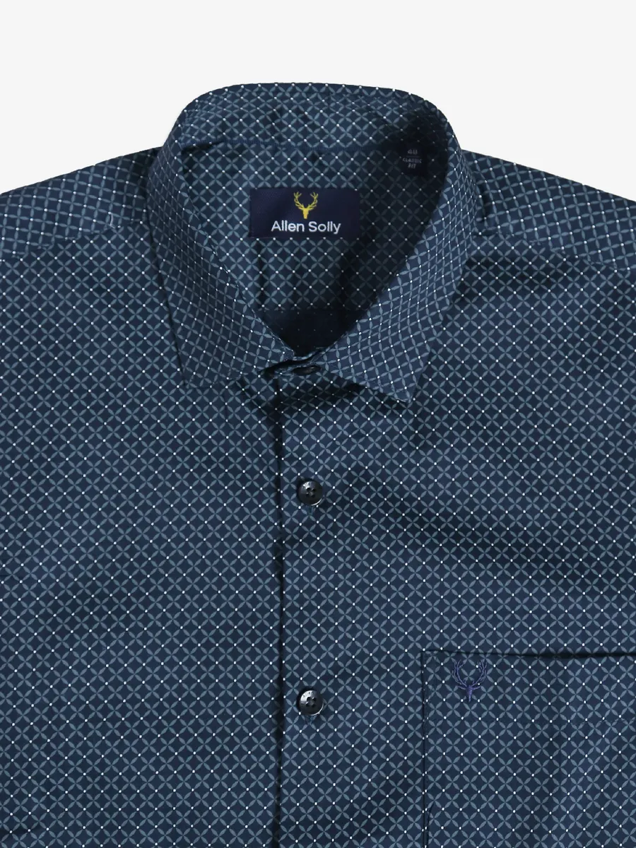 Allen Solly cotton navy printed shirt