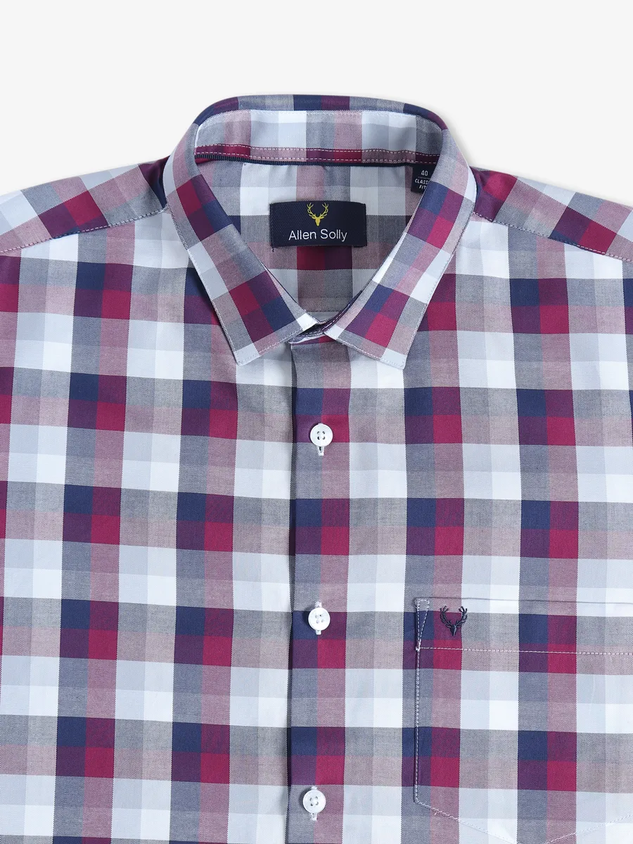 Allen Solly pink and blue checks shirt