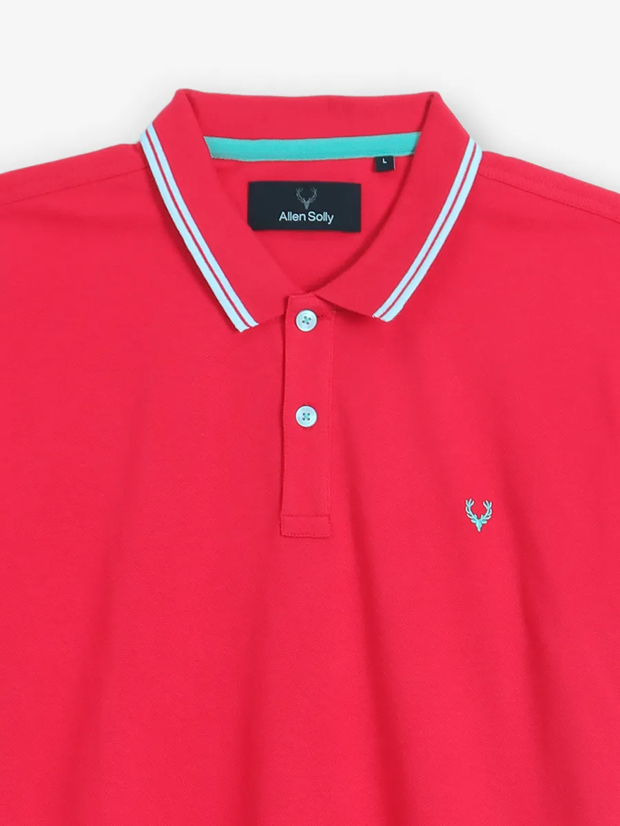 ALLEN SOLLY plain bright pink cotton t-shirt